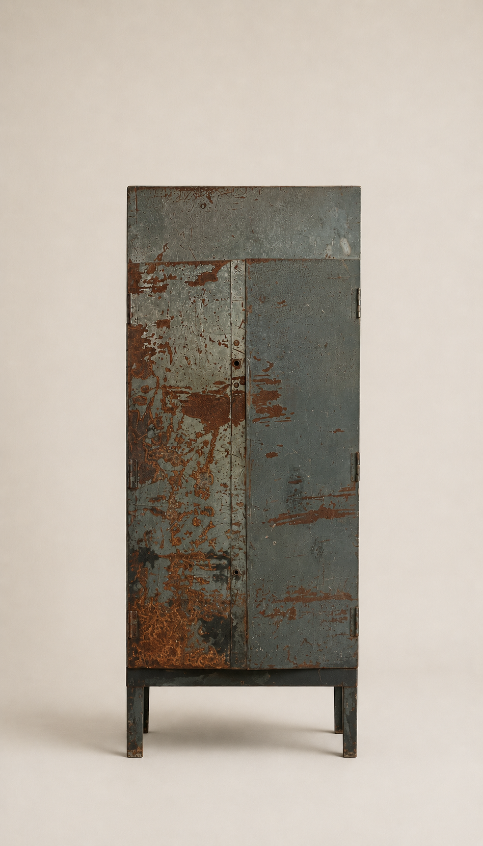 Vintage Industrial Steel Workshop Cabinet with 24 Drawers