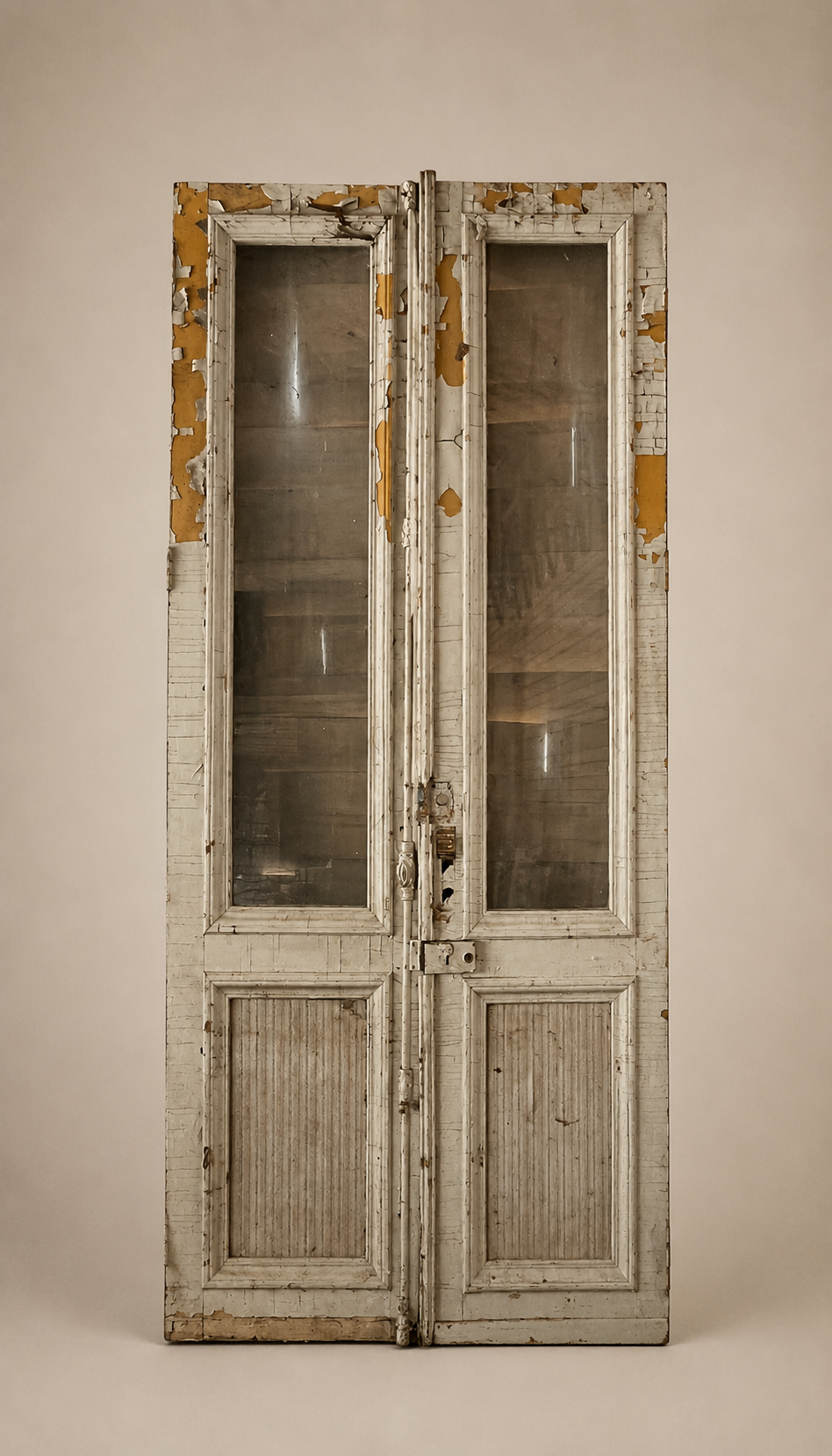 Portes de magasin parisiennes antiques avec quincaillerie d'origine | vers 1900