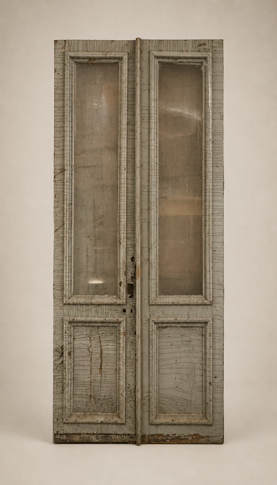Portes de magasin parisiennes antiques avec quincaillerie d'origine | vers 1900