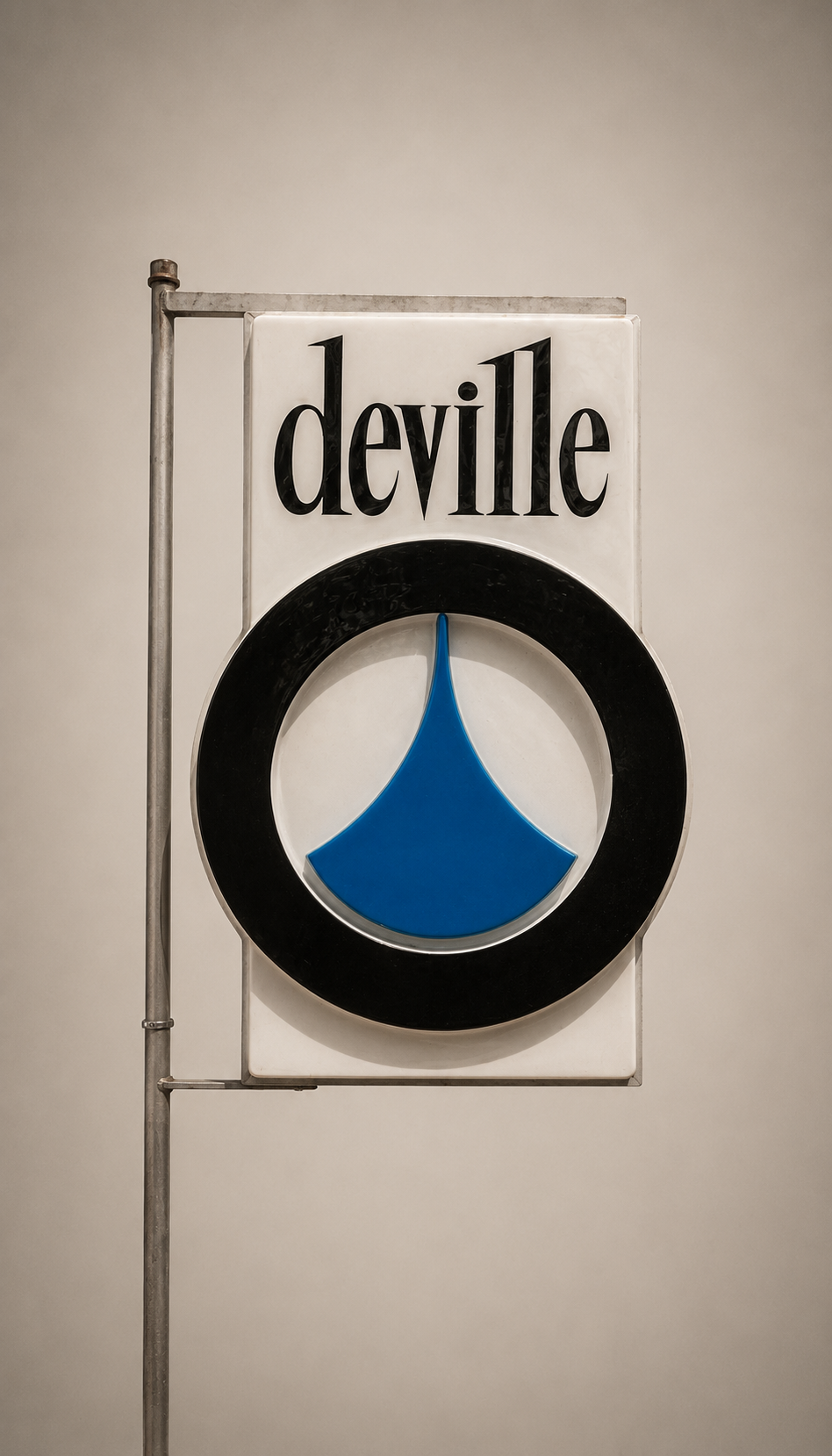 Original Vintage Deville Illuminated Advertising Sign with Original Stand